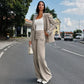Hinnominate Blazer doppiopetto poliviscosa beige