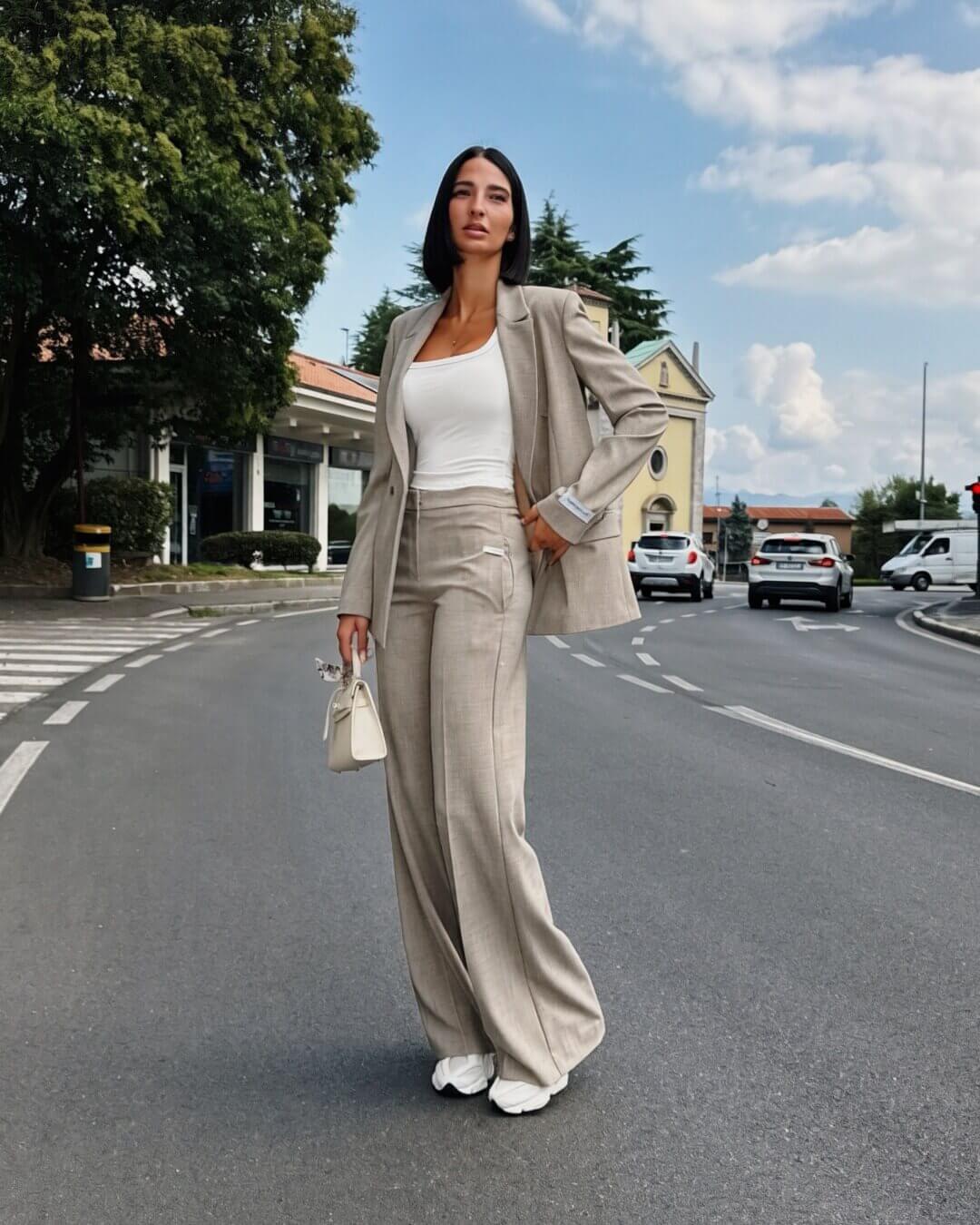 Hinnominate Blazer doppiopetto poliviscosa beige