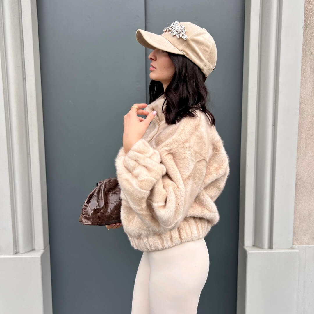 OF - Ecopelliccia Diana beige