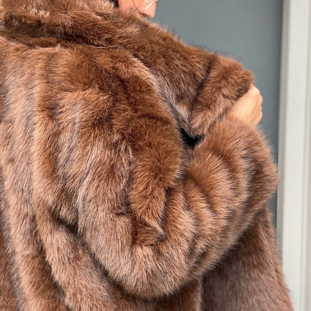 Ecopelliccia Loren marrone