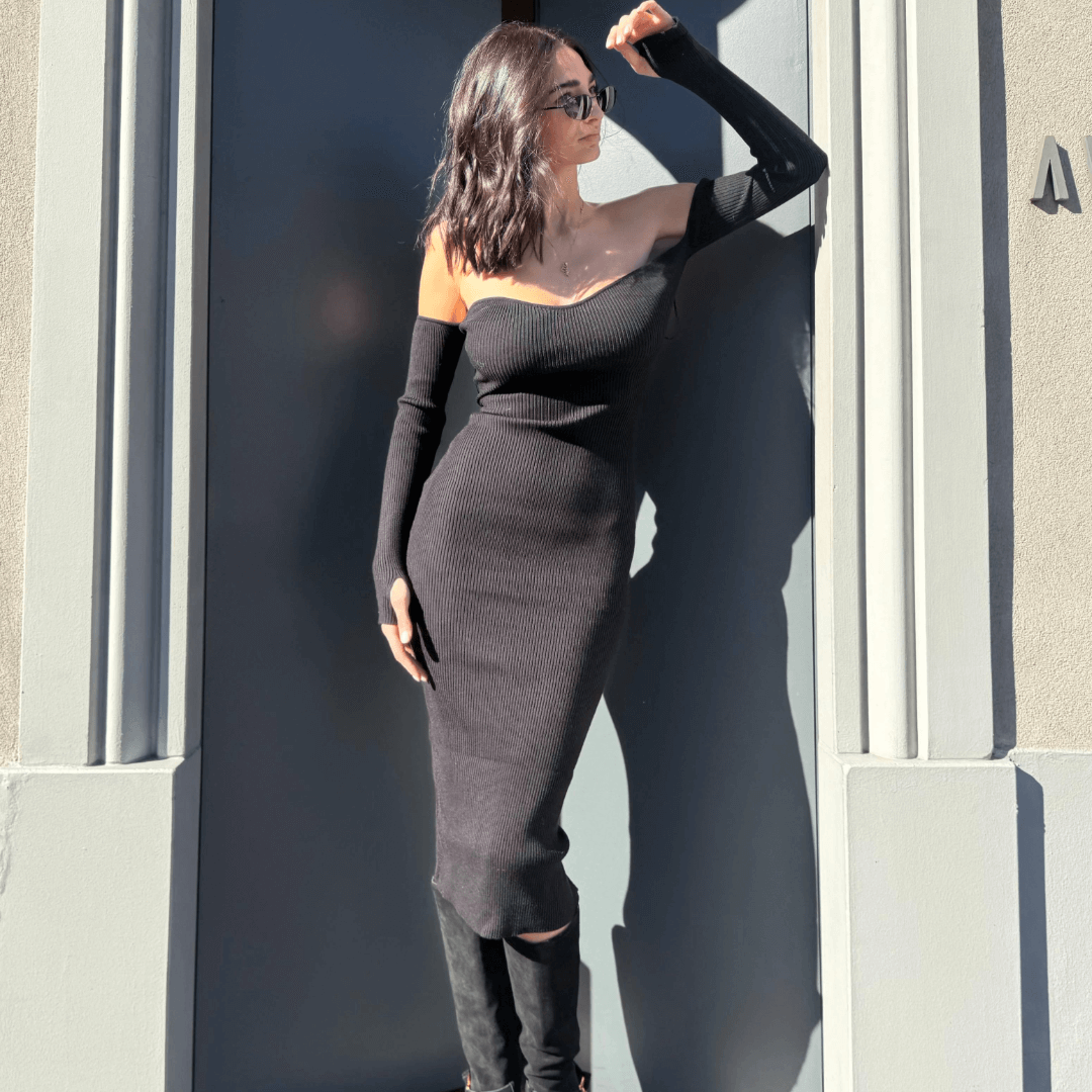 Abito Niko con scollo a barchetta