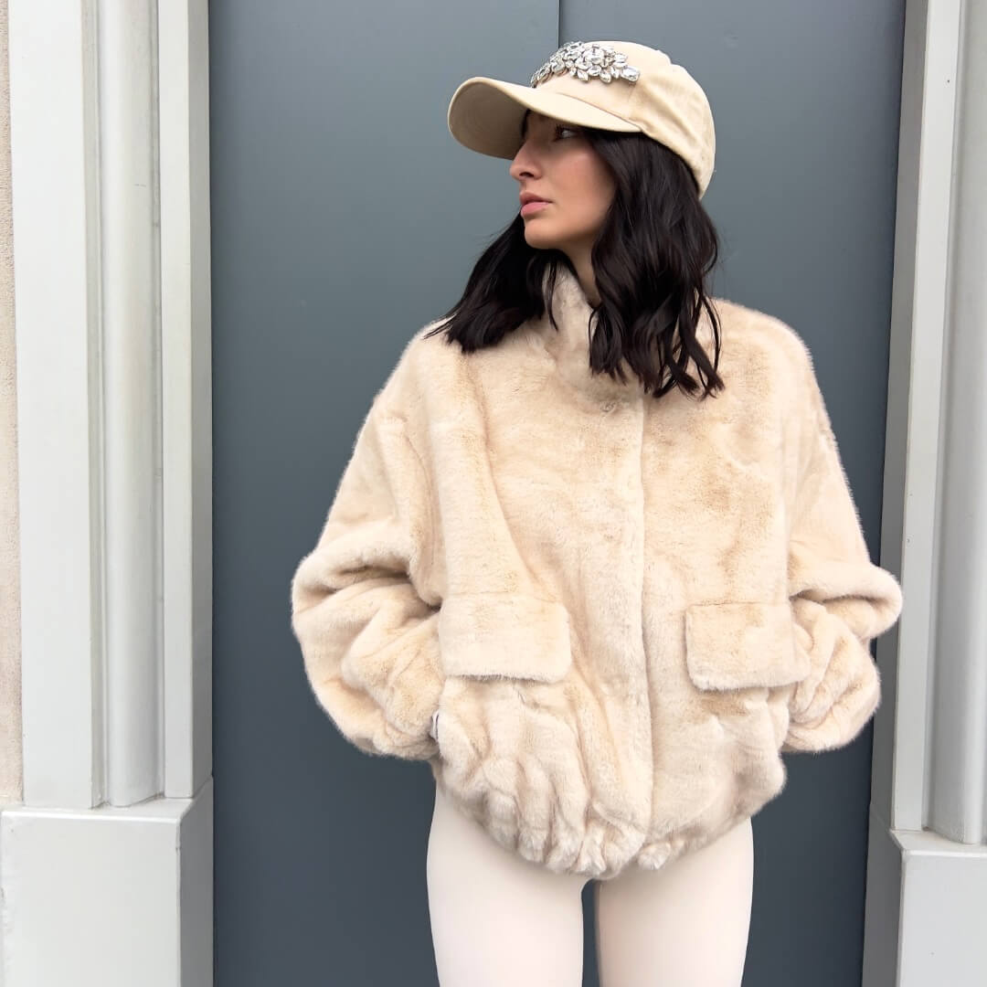 OF - Ecopelliccia Diana beige