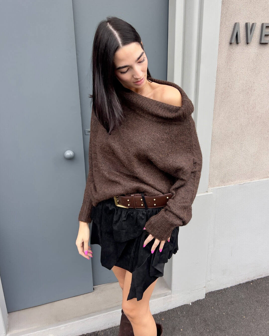 LM - Maglione Reverse marrone