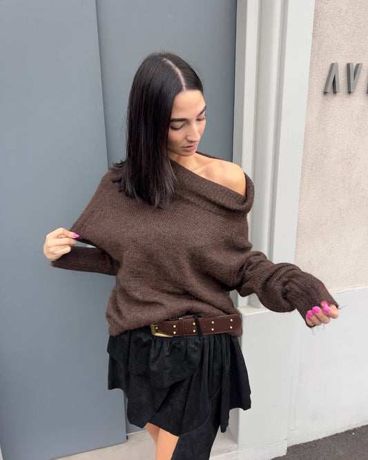 OF - Maglione Reverse marrone