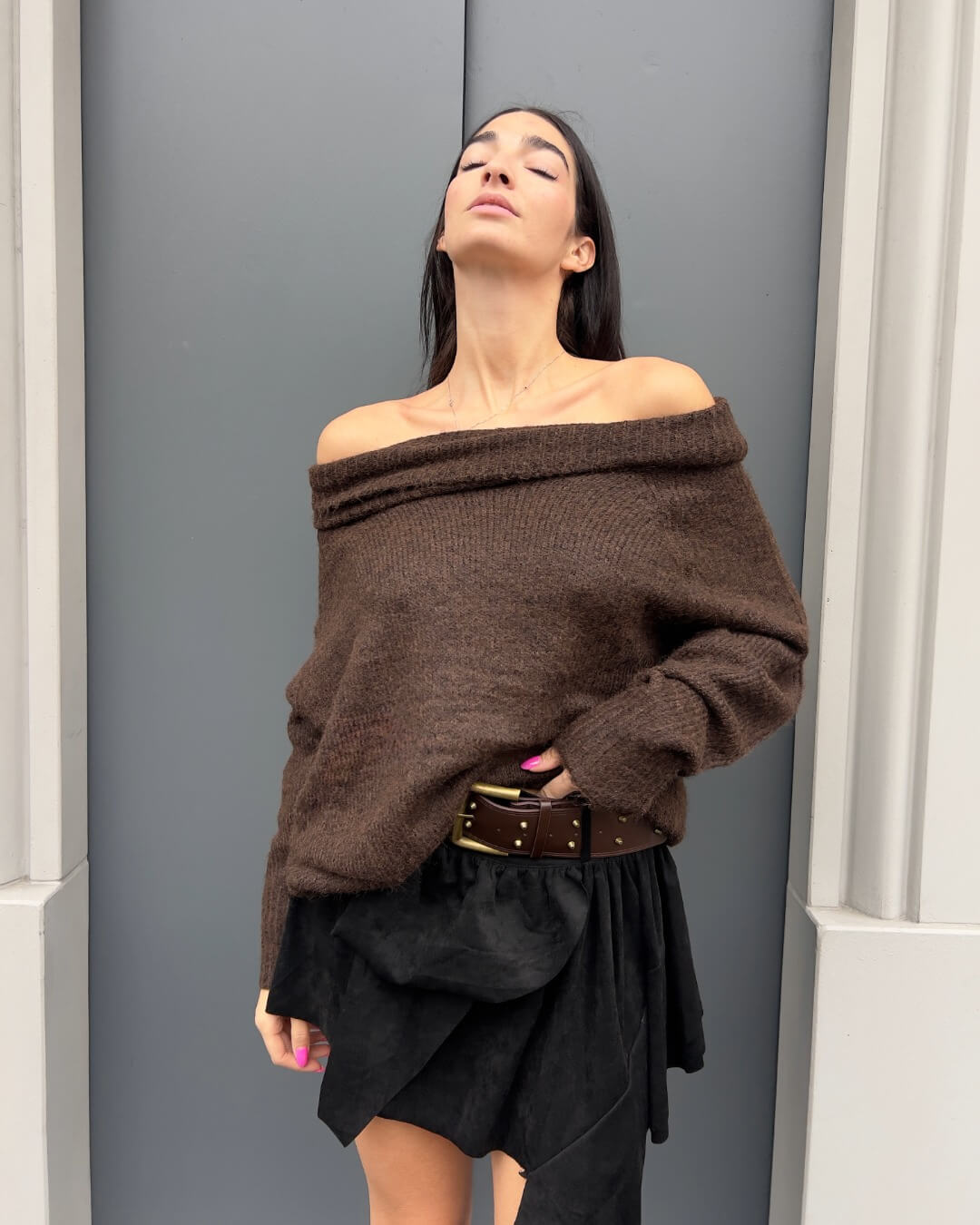 LM - Maglione Reverse marrone