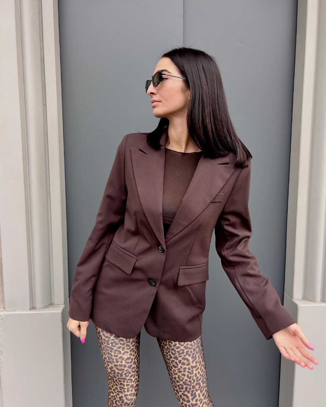 LM - LUMINA Blazer Shelly marrone