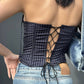 OF - Corsetto Freya gessato blu