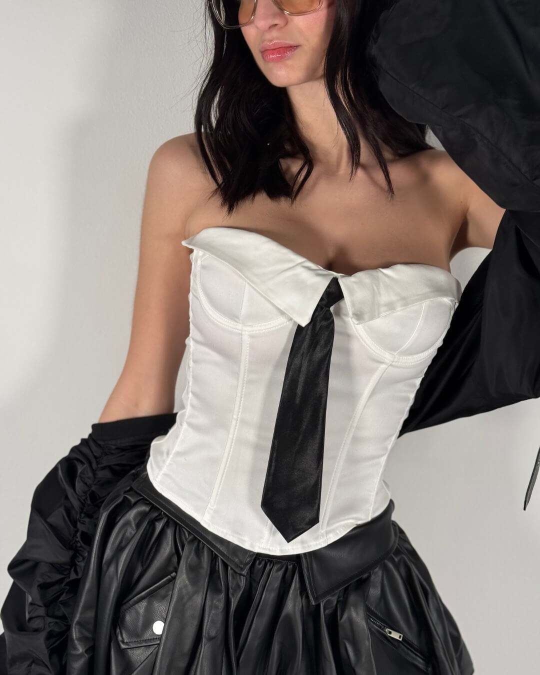 OF - Corpetto Cravatta bianco