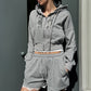 LM - Set completo Dewy grigio con rouches e pizzo