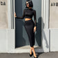 LM - Set completo Penelope nero con pietre