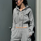 OF - Set completo Dewy grigio con rouches e pizzo