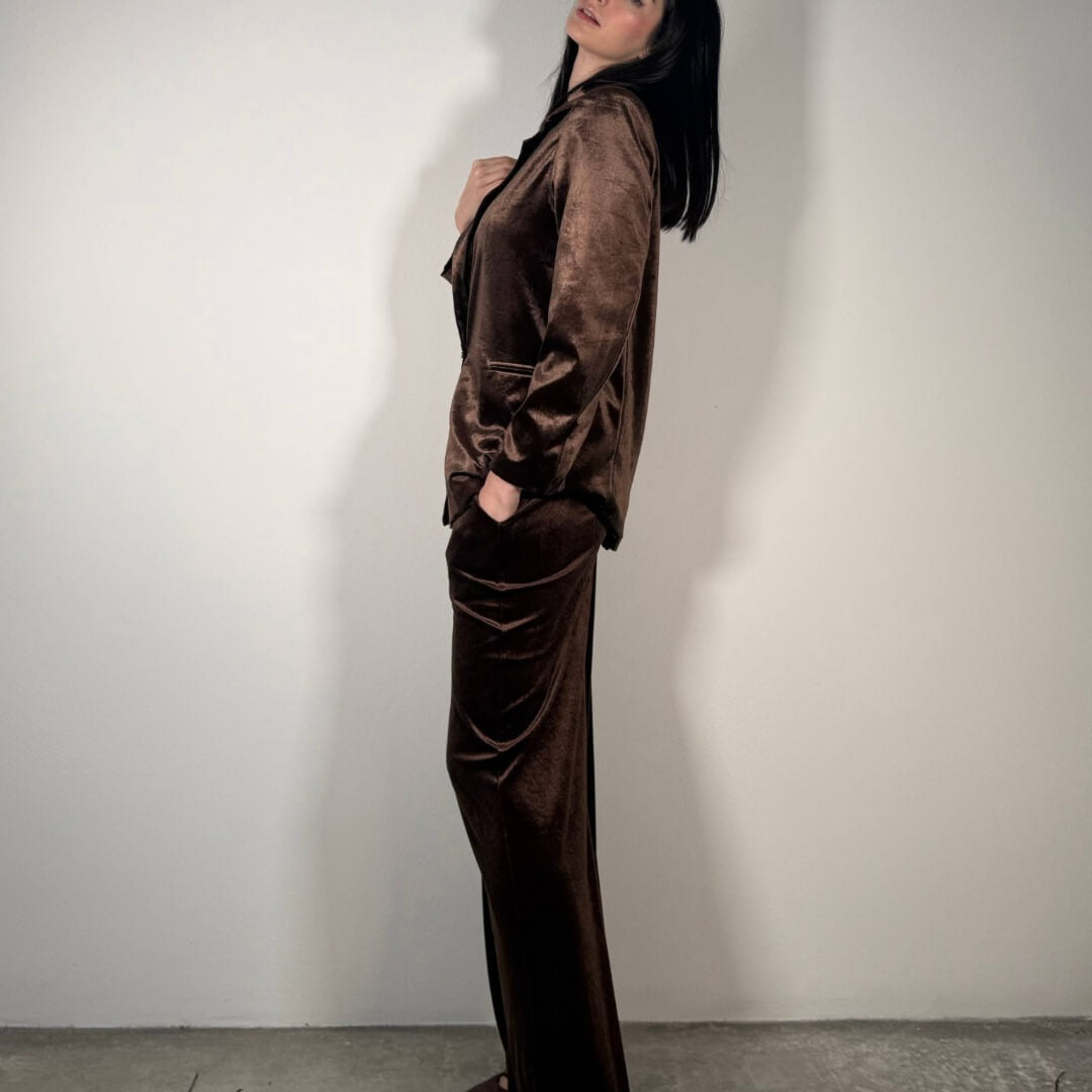 OF - Set Sky velluto marrone