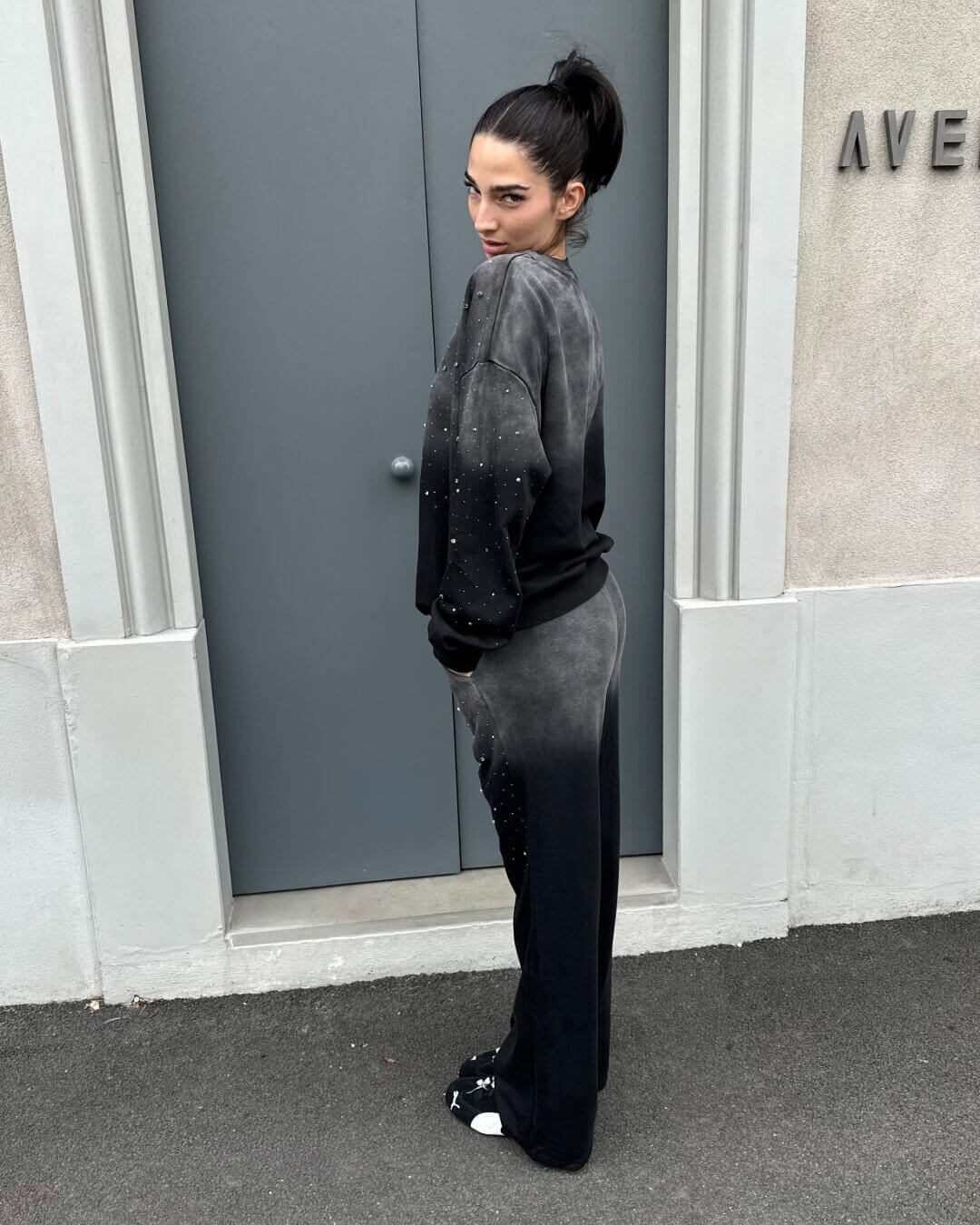 OF - Set tuta Mistique sfumato con pietre