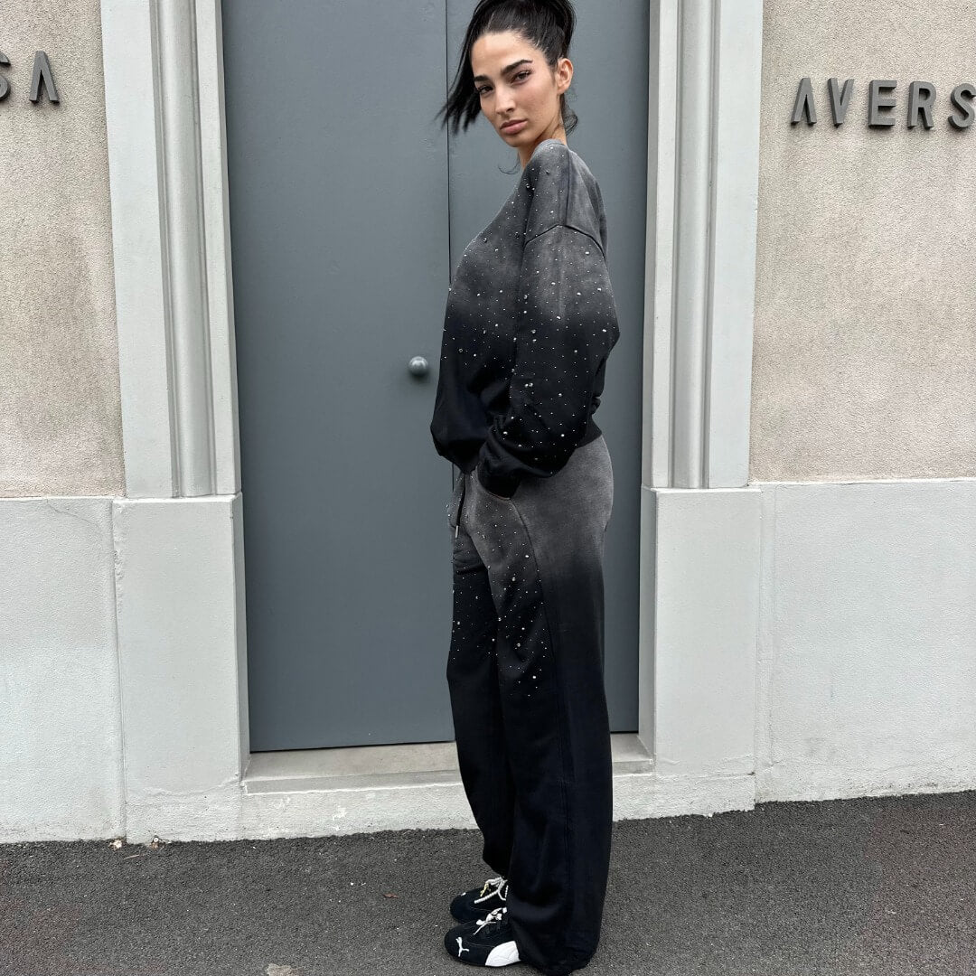 OF - Set tuta Mistique sfumato con pietre 