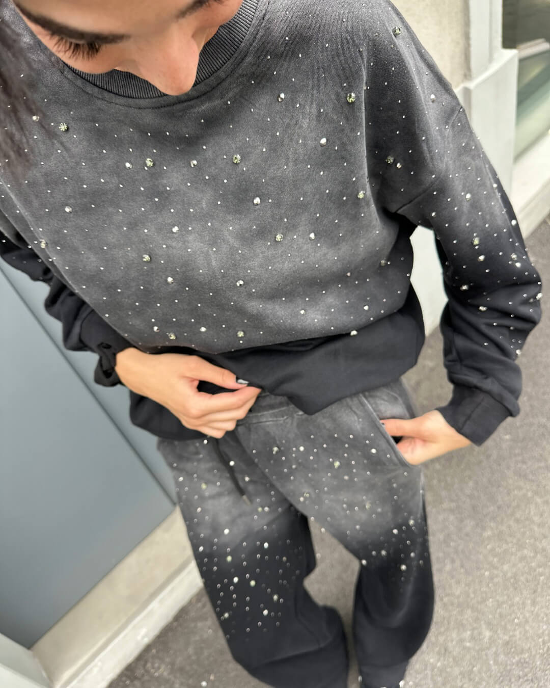 OF - Set tuta Mistique sfumato con pietre