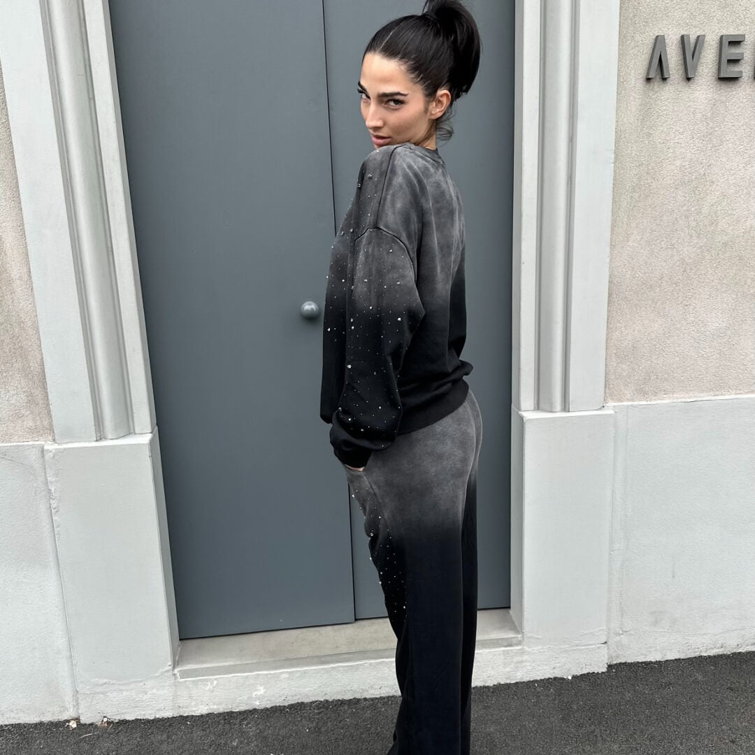 OF - Set tuta Mistique sfumato con pietre 