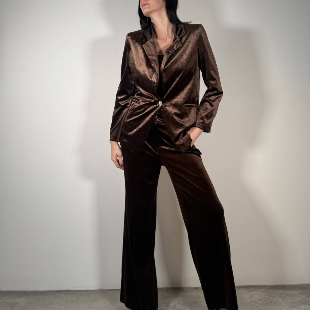 LM - Set Sky velluto marrone