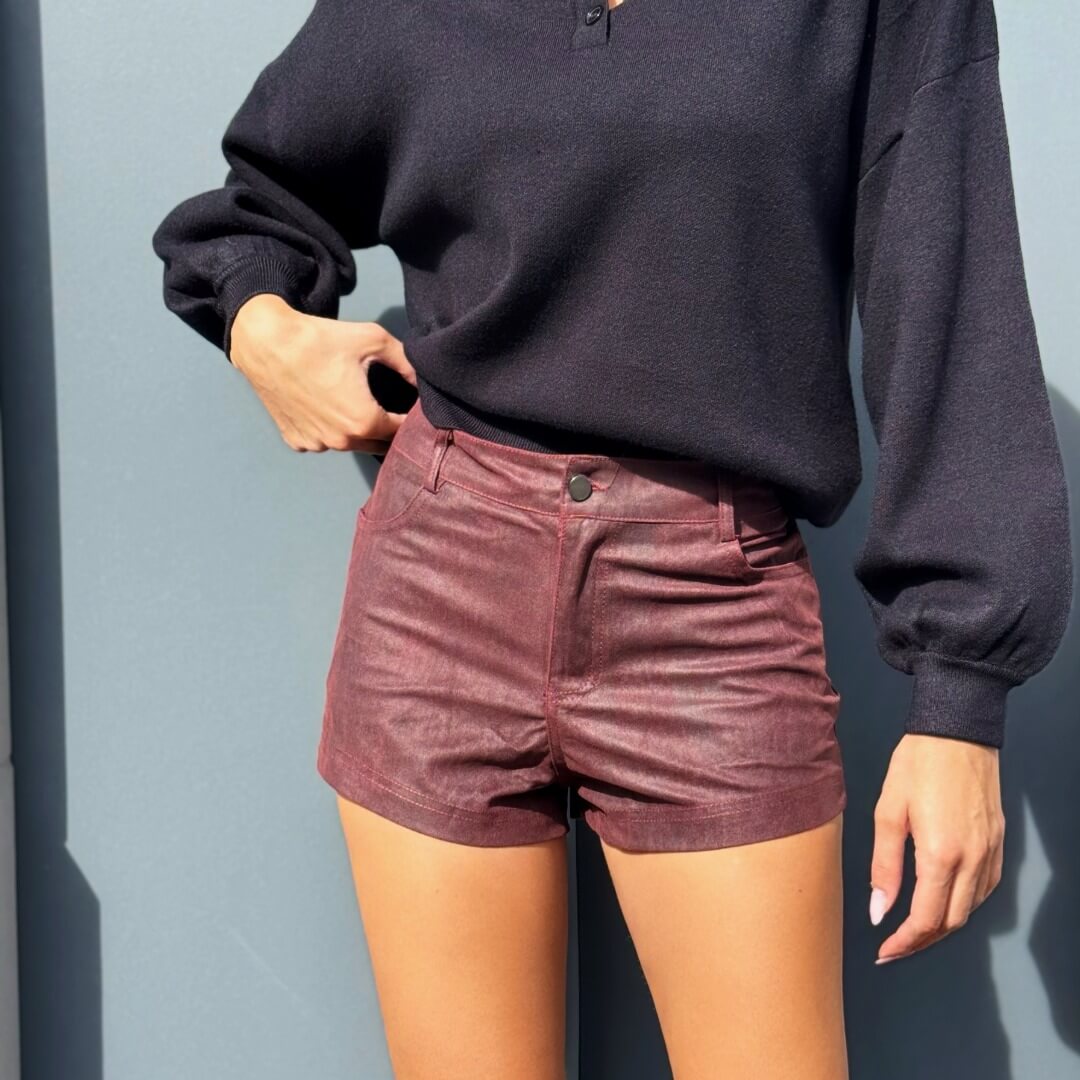 LM - Shorts Amber bordeaux