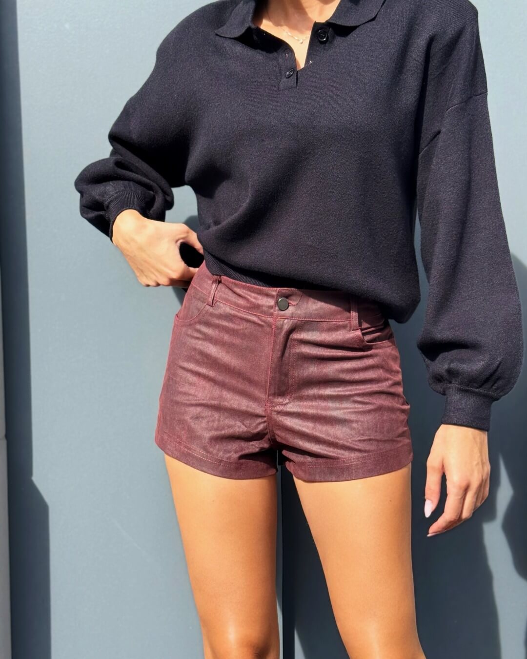 OF - Shorts Amber bordeaux