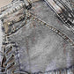 OF - Shorts Lisa lacci grigio con borchie