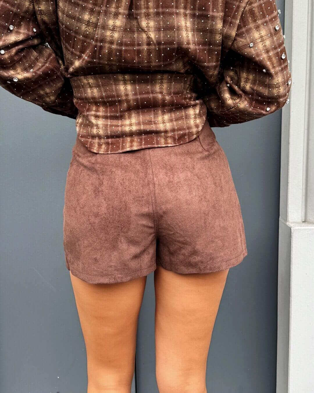 OF - Shorts Hontas ecosuede marrone