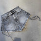 OF - Shorts Lisa lacci grigio con borchie