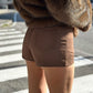 OF - Shorts Philip ecosuede marrone
