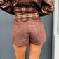 OF - Shorts Hontas ecosuede marrone