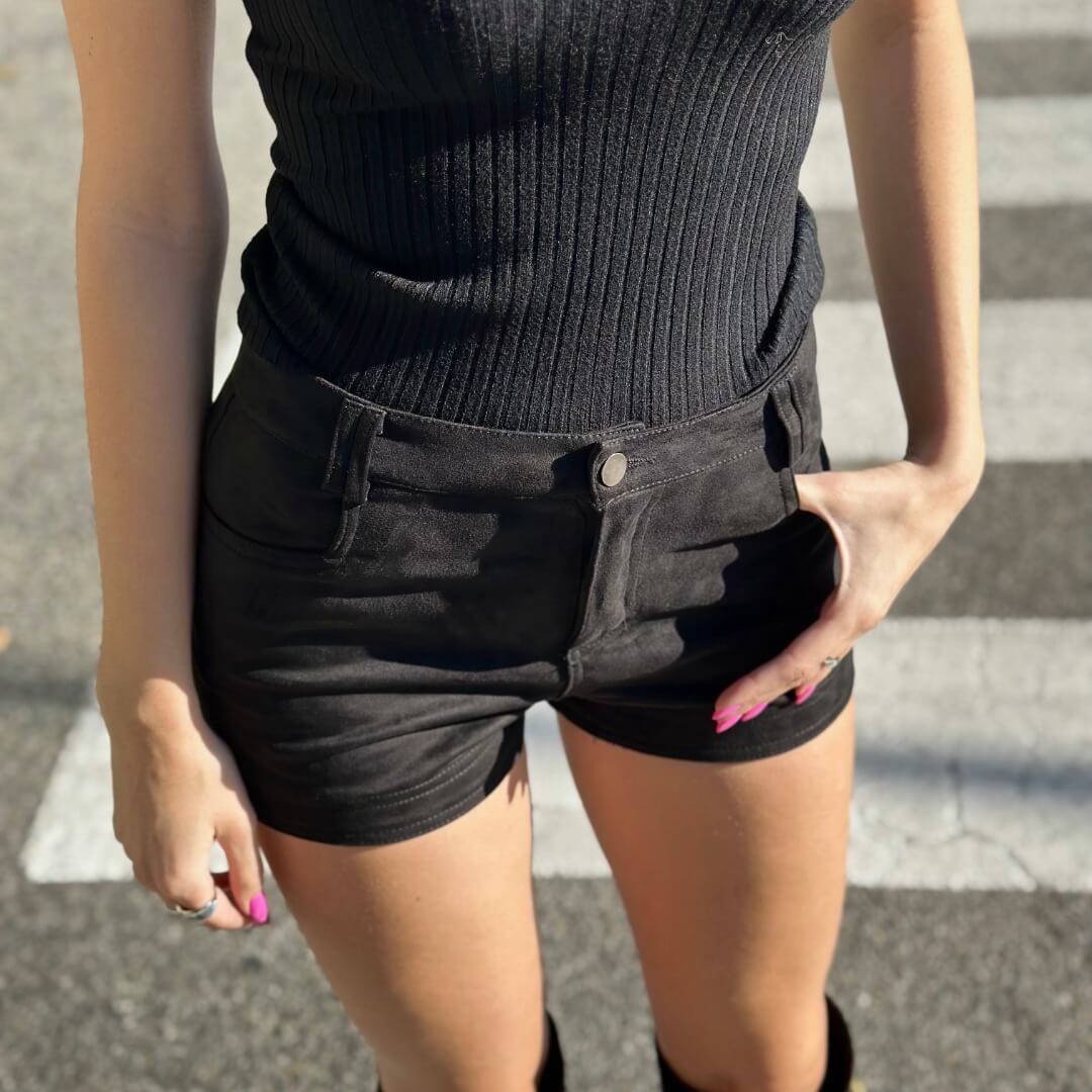 OF - Shorts Philip ecosuede nero