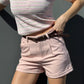 LM - Shorts Sally rosa con cintura