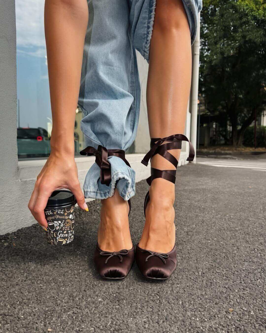 OF - Steve Madden Larina dark brown satin