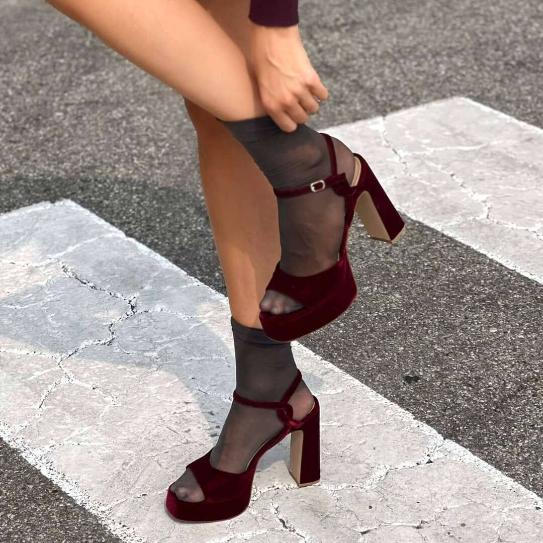 OF - Steve Madden Miliana burgundy velvet