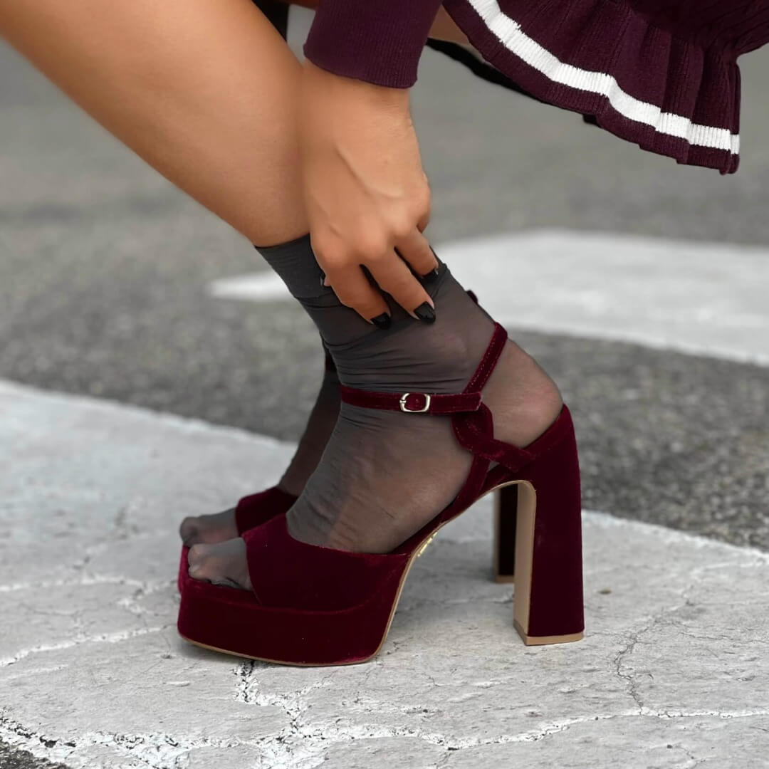 OF - Steve Madden Miliana burgundy velvet