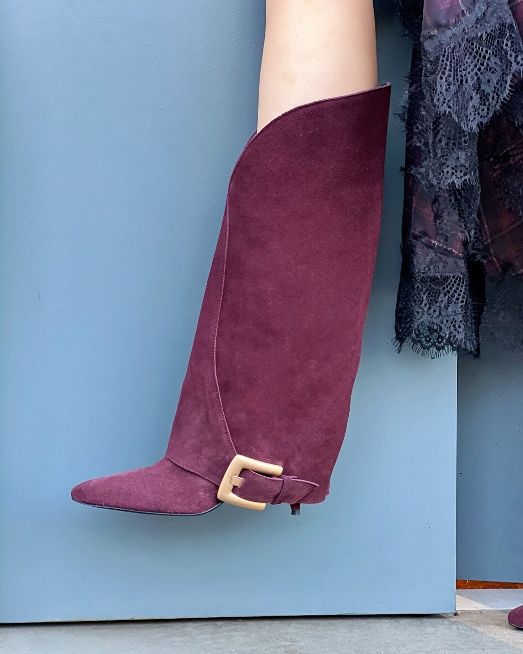 OF - Stivale Vlady camoscio bordeaux