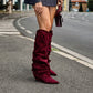 OF - Stivale Alessandra camoscio bordeaux