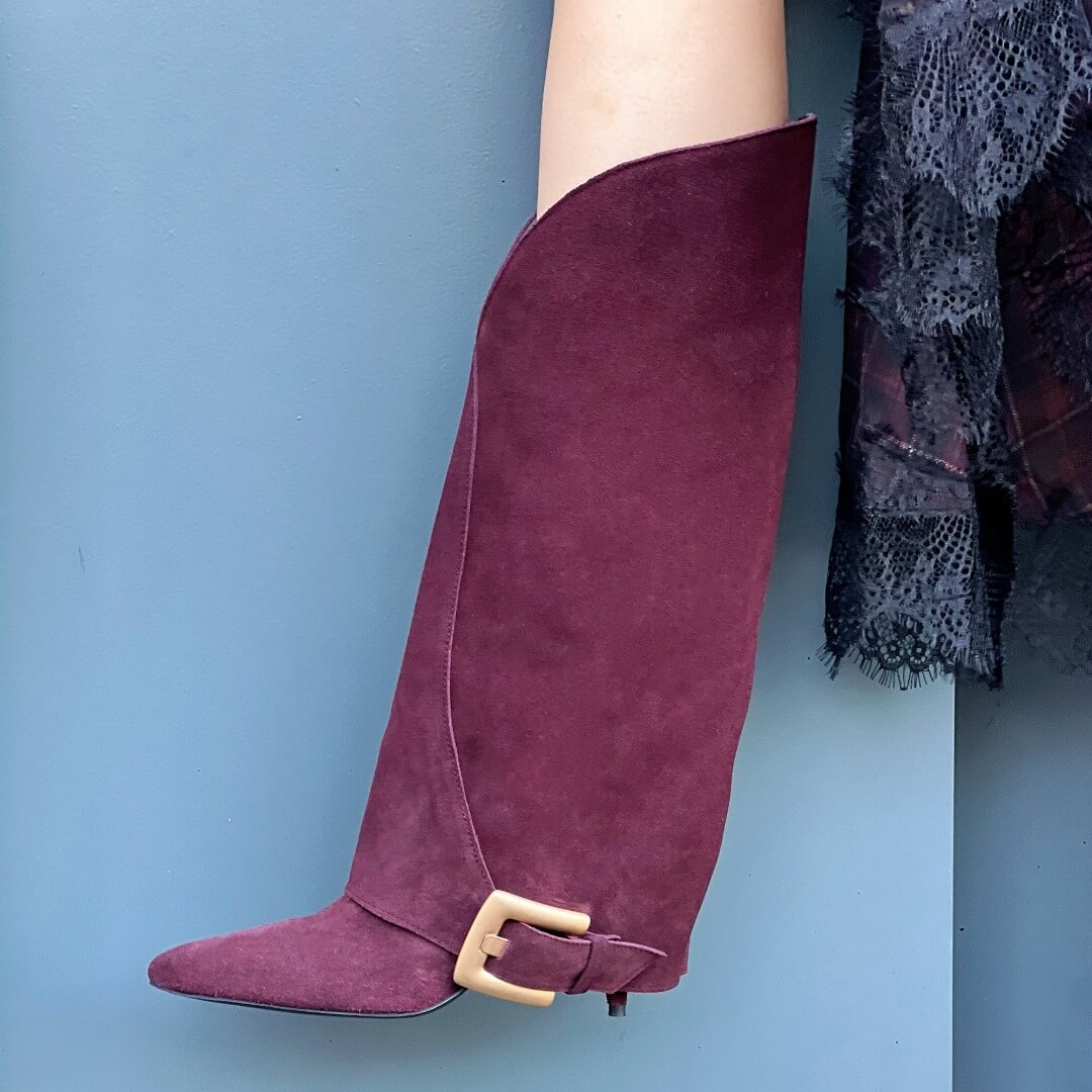 OF - Stivale Vlady camoscio bordeaux