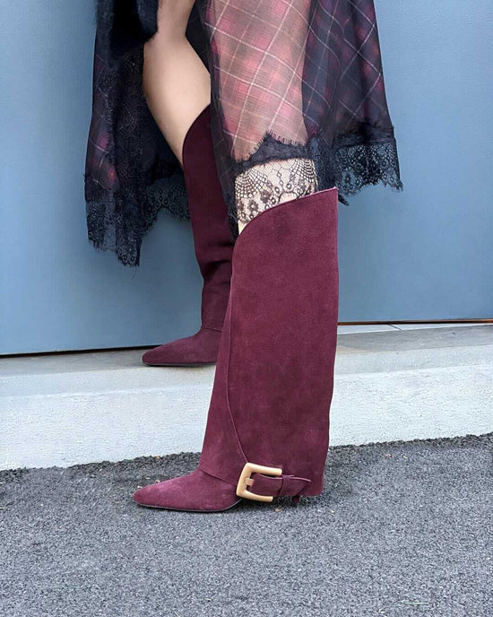 OF - Stivale Vlady camoscio bordeaux