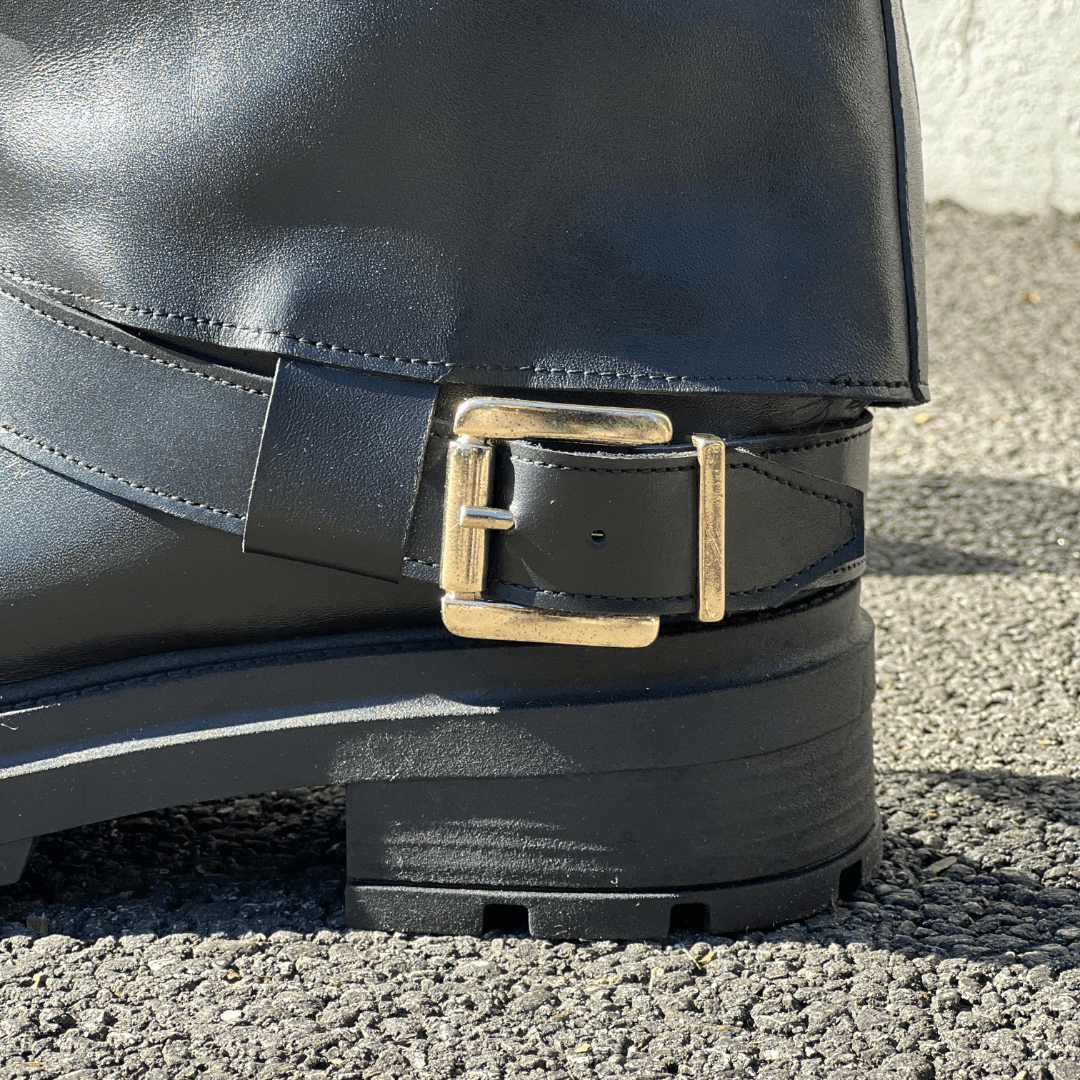 OF - Stivale Timo nero con fibbia