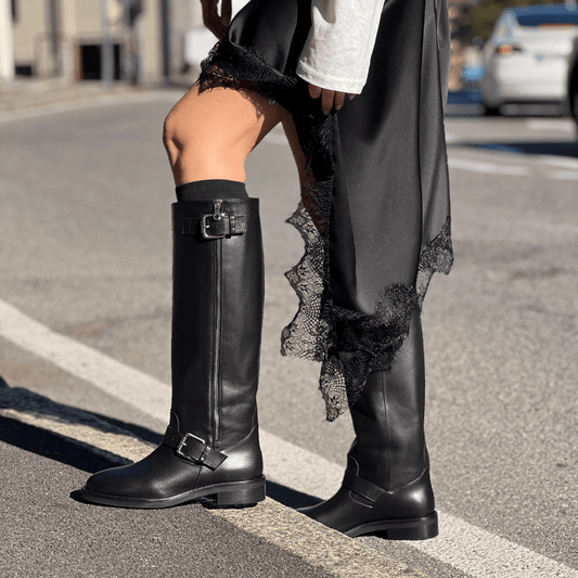 OF - Stivale Sabrine nero con cerniera