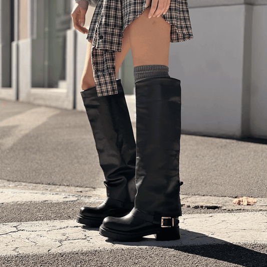 OF - Stivale Timo nero con fibbia