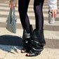 OF - Stivale Megan pelle nero