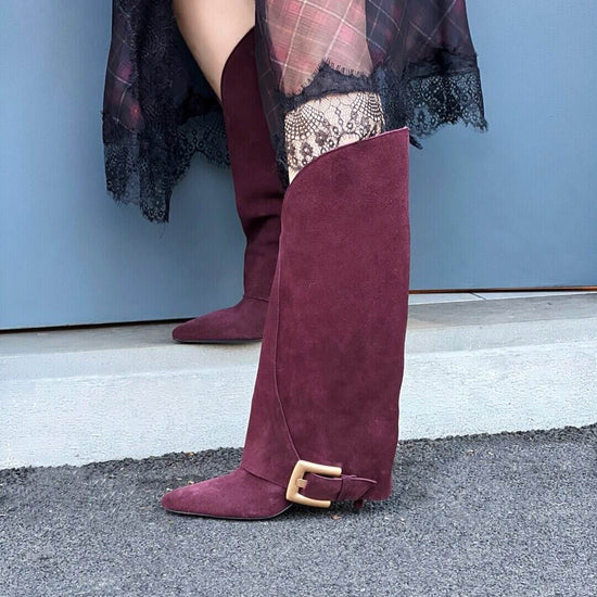 OF - Stivale Vlady camoscio bordeaux