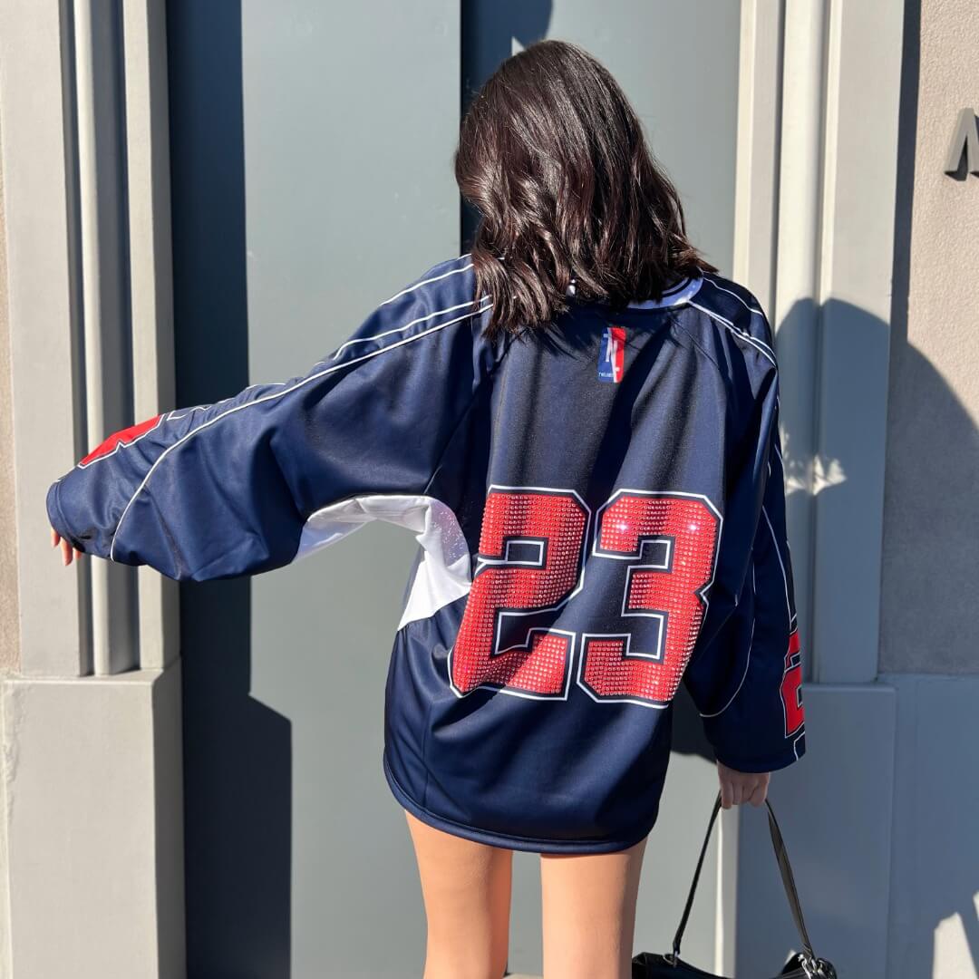 OF - T-shirt Rich blue red