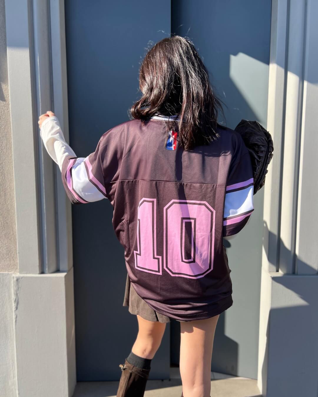 OF - T-shirt Ten brown pink