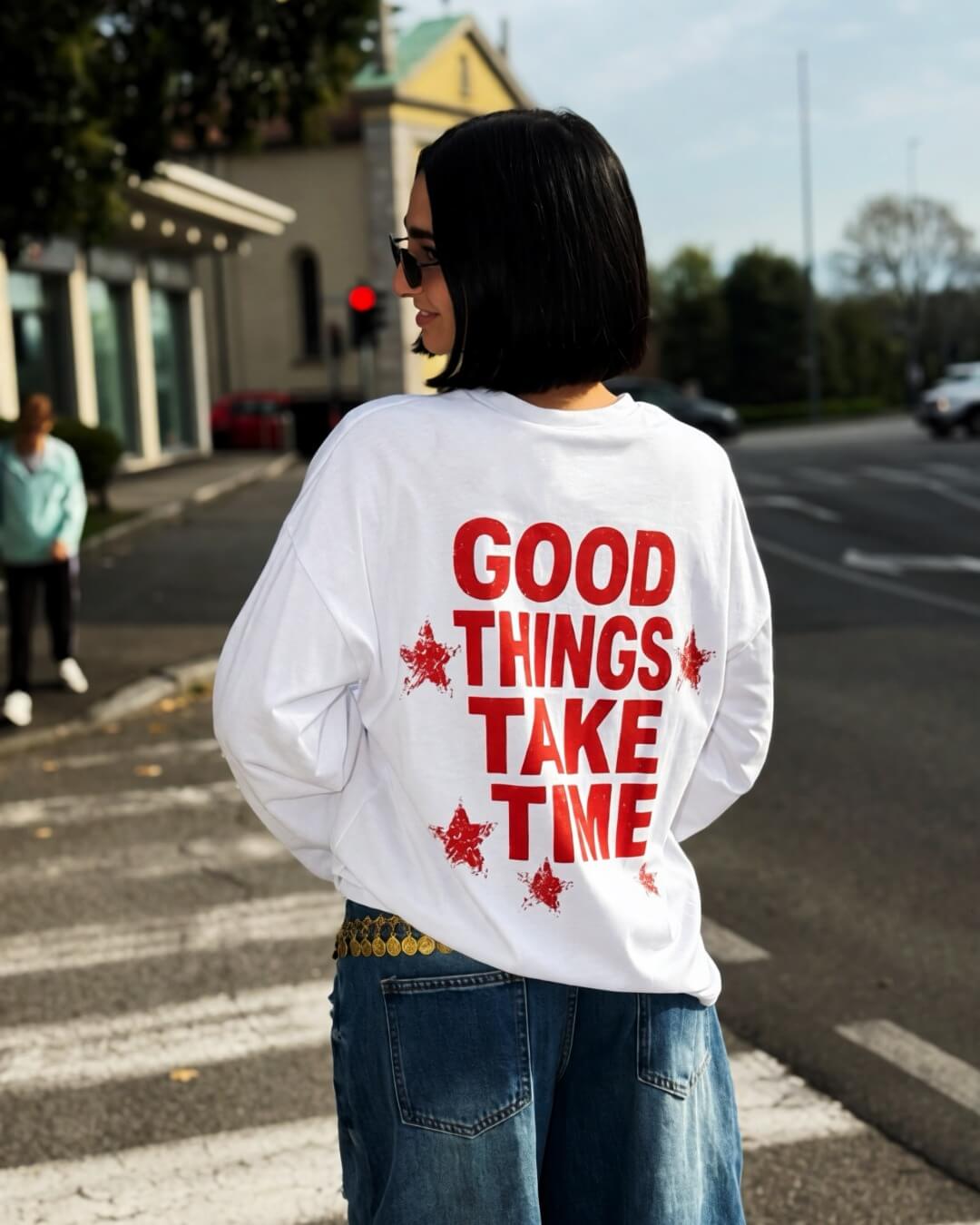 OF - T-shirt Time bianca