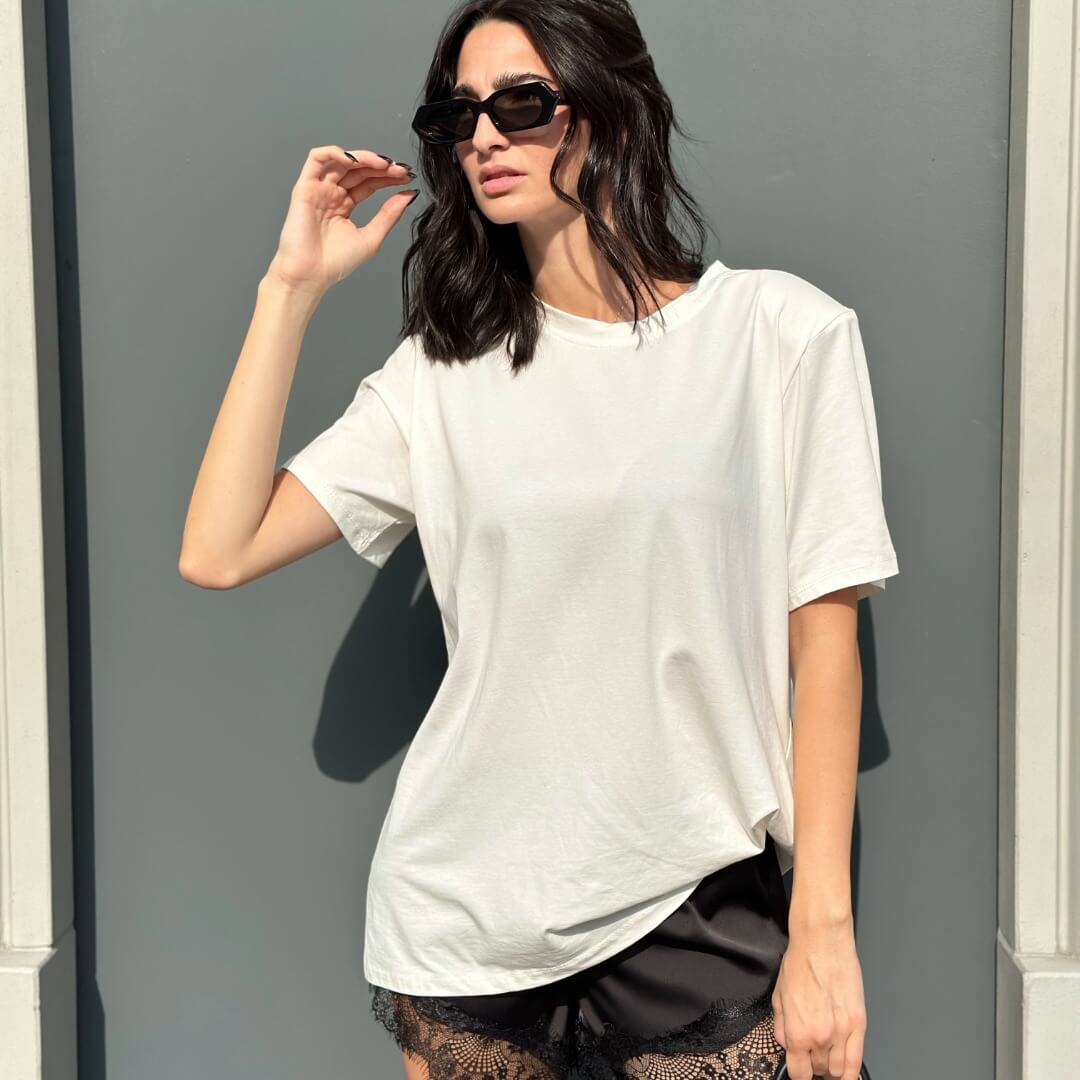 LM - T-shirt over North bianco