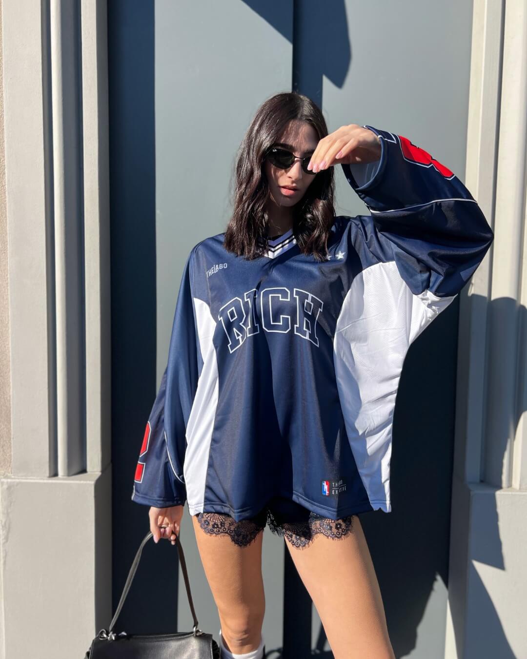 OF - T-shirt Rich blue red