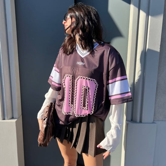 LM - T-shirt Ten brown pink