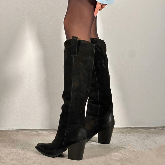 OF - Texano Kimmie suede nero