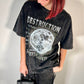 OF - T-shirt Moon strass